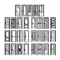 Various Interior Door Styles With Different Panel And Glass Designs