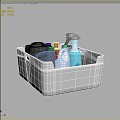 Storage Basket Grocery Basket Storage Box Grocery Box Storage Box Storage Basket Basket Bottles Bottles Jars 3d model