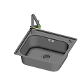 Stainless Steel Single Bowl Kitchen Sink With Modern Faucet And Durable Design