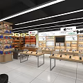 Modern Liquor and Tobacco Store Interior With Shelves Full Of Various Products And Display Counters
