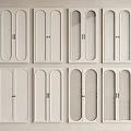 White Cabinet Doors With Various Designs Glass Panels And Golden Handles