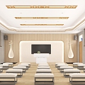 New Chinese Music Classroom Guzheng Room Traditional Culture Theme Space Folk Music Room 3d model