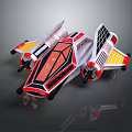 Modern fighter sci-fighter sci-fighter space fighter 3d model