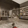 AGIO Specialty Store Interior With Display Shelves Bags Accessories And Modern Design