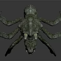 Fantasy Character Detailed Mythical Crab Creature Sculpture Model With Textured Body 3d model