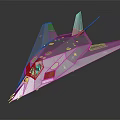 Space Aerospace Gray Stealth Fighter Model With Advanced Design And Futuristic Technology