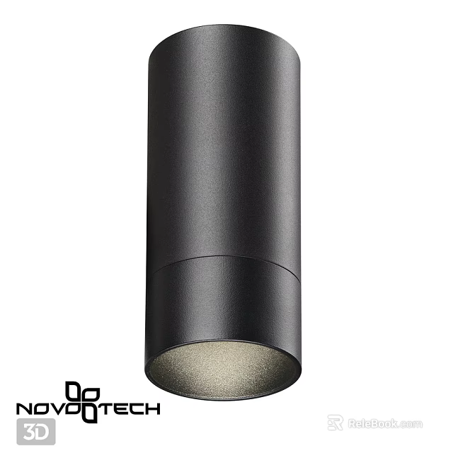 Black Cylindrical Modern Ceiling Light With Sleek Design And Contemporary Fixture 3d model 