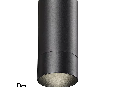 Black Cylindrical Modern Ceiling Light With Sleek Design And Contemporary Fixture 3d model