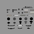 Minotii Cabinet Handles And Drawer Knobs With Various Metallic Finishes And Designs