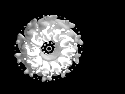 Industrial Mechanical Turbine Impeller With Circular Central Hub And Radiating Spiral Blades 3d model