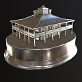 Silver Architectural Model Trophy for Masters Tournament at Augusta National Golf Club