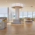 Library Reading Room Reading Space Rest Area City Study 3d model