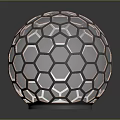 Translucent Decorative Sphere Featuring Honeycomb Hexagonal Structure for Modern Home Interior Decor 3d model