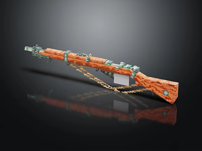 Modern Gun Square Gun Cartoon Gun 3d model Modern Gun Square Gun Cartoon Gun 3d model