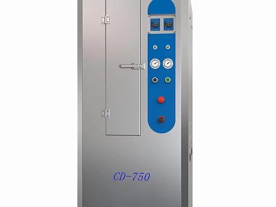 Industrial Equipment CD750 With Stainless Steel Body Control Panel Buttons And Gauges 3d model