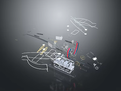 Cosmic Aerospace Spacecraft Structure Design With Modular Components And Engineering Layout 3d model