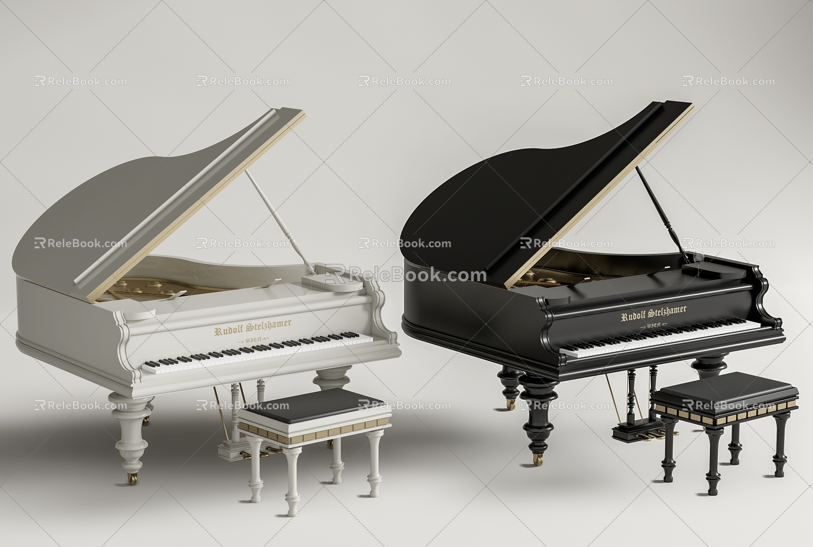 Modern Piano Steinmeier Piano Grand Piano 3d model