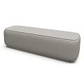 Modern Gray Upholstered Sofa Bench With Sleek Rectangular Design And Comfortable Seat 3d model
