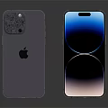 Apple iPhone with Rear Camera Setup Front Lit Screen and Color Gradient Display Design 3d model