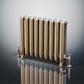 Modern heating pipe radiator heating equipment 3d model