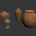 Collection Of Terracotta Vases With Various Sizes Shapes And Textured Surfaces