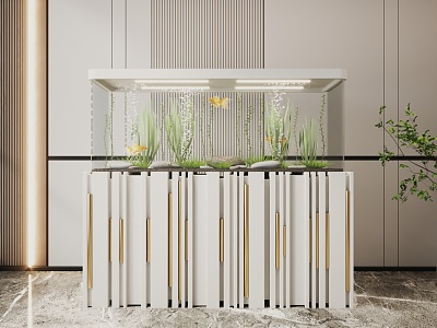 Light Luxury Fish Tank Glass Fish Tank Aquarium Display Cabinet Side Cabinet model