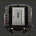 Gray and Orange Train Carriage With Multiple Windows And Smooth Surface Reflection