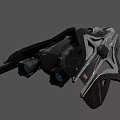 Futuristic Spaceship 3D Model With Sleek Metallic Structure And Sharp Design 3d model