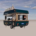 Modern Street Food Trailer With Wooden Panels Window And Logo Design