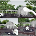 Modern Amusement Park Landscape Database Liuzhou Rongchuang Jiangnan Forest Language 3d model