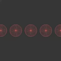 Light Colored Arched Component With Spherical Elements In Brown Black Dark Brown And White