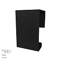 Black Wall Mounted Washing Daily Product Holder With Practical Storage Design