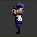 Cartoon Elf Character With Purple Outfit Hat Large Ears And White Gloves