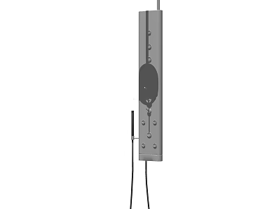 Modern Wall Mounted Shower Head With Handheld Sprayer And Control Panel Design 3d model