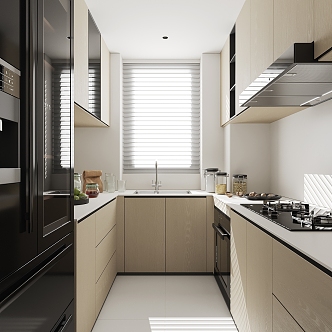 Modern home kitchen 3d model