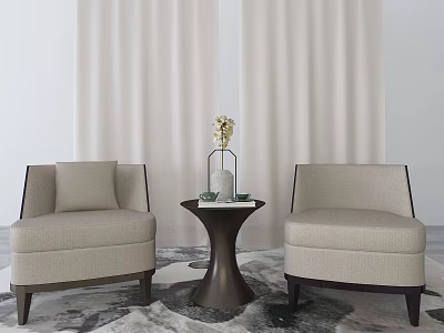 Modern leisure sofa combination single chair combination 3d model