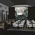 New Chinese-style reception area inside the sales office 3d model