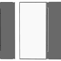 Modern Frosted Glass Double Doors With Metal Handles And Sea View Interior