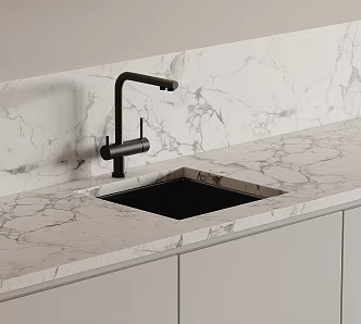 Sink faucet marble countertop vegetable sink vegetable basin 3d model