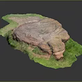 Garden Landscape Design With Natural Terrain Green Vegetation And Rock Features