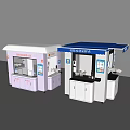 Nucleic Acid Testing Sampling Kiosks With Testing Windows And Medical Equipment