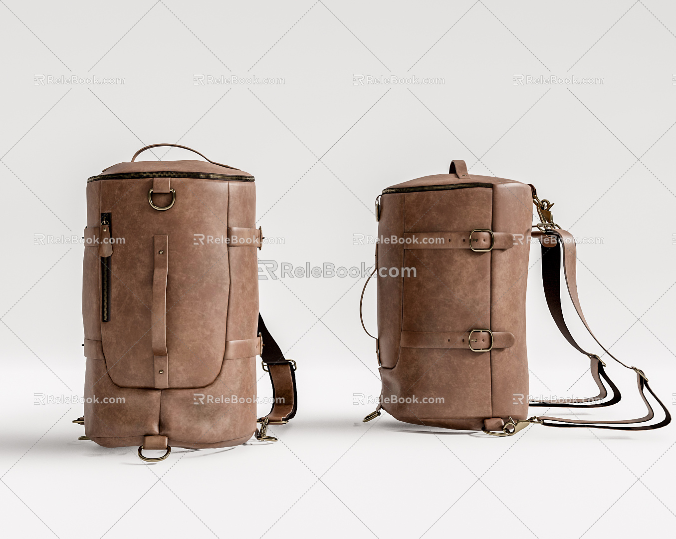 Modern Bag Leather Travel Bag 3d model