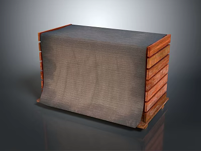 Contemporary Sofa Bench With Wooden Frame And Soft Fabric Upholstered Seat 3d model