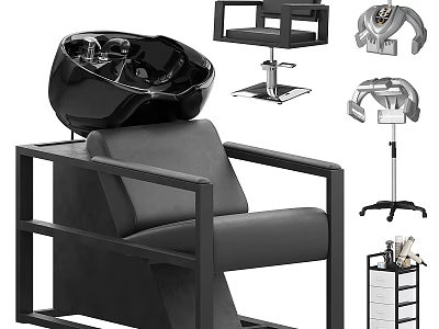 Modern Black Leather Massage Chair With Ergonomic Design And Comfortable Seating 3d model