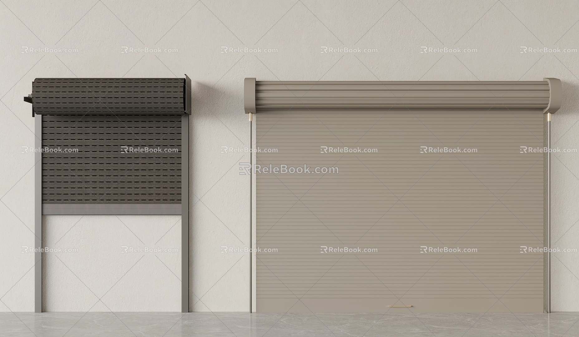 Rolling shutter door 3d model