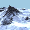 Garden Landscape Design with Snow Covered Mountain Peaks and Scenic Terrain