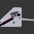 Durable Hardware Tool With Red Handle Metal Bracket And Mounting Plate Design