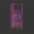 Vintage Weathered Wooden Door With Slats Hinges And Green Mossy Patches