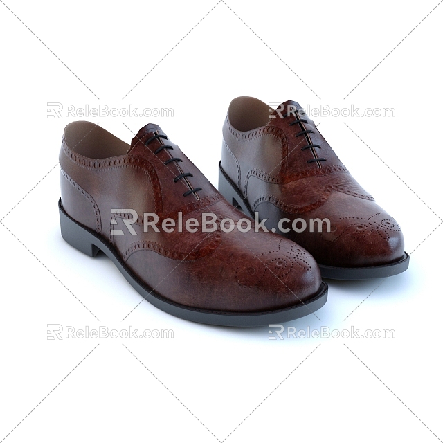 Leather Shoes 3d model