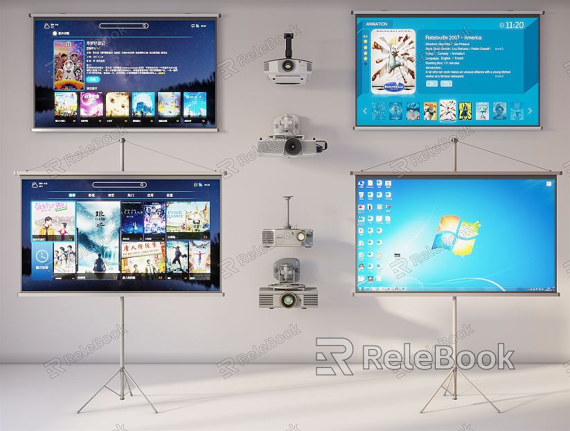 Modern projection curtain projection equipment model